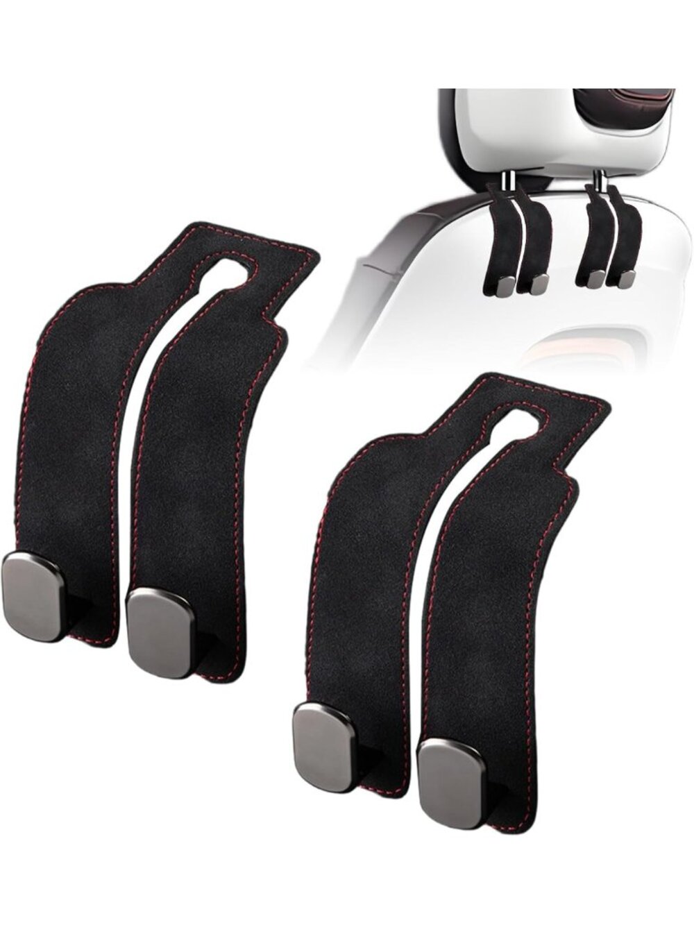 Heavy Duty Car Purse Hook - Organizer for Handbags & Groceries, 2 Pack